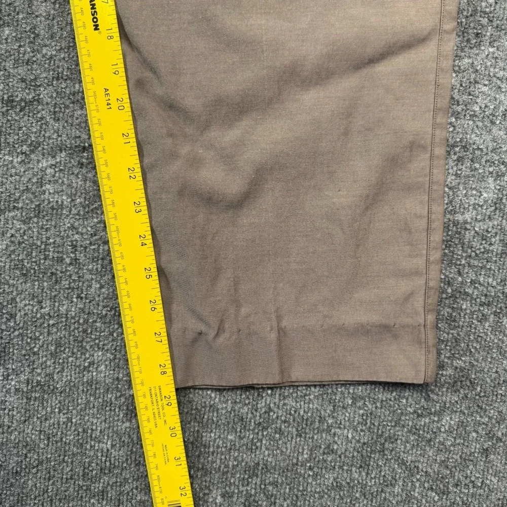 AXIS Silk Blend Pleated Trousers Mens 33Wx28.5L Brown Khaki Sony Pictures